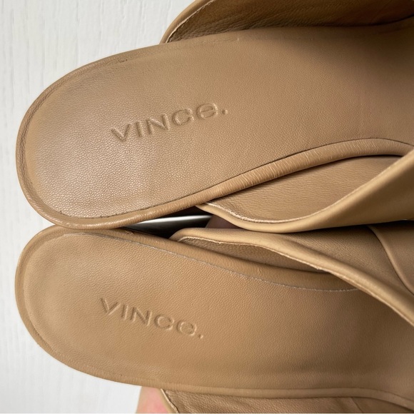 Vince Heath Leather Mule Nude Size 10 - Picture 9 of 11